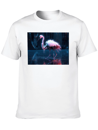 Neon Heron Black T-Shirt