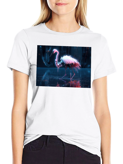 Neon Heron Black T-Shirt