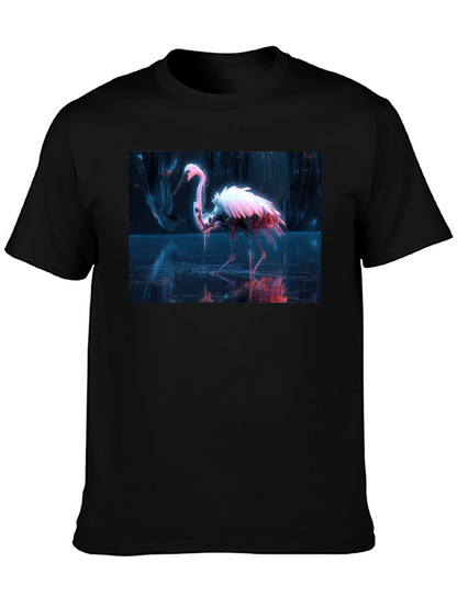 Neon Heron Black T-Shirt