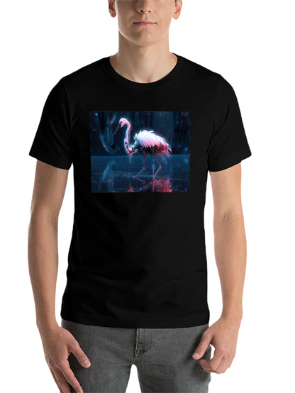 Neon Heron Black T-Shirt