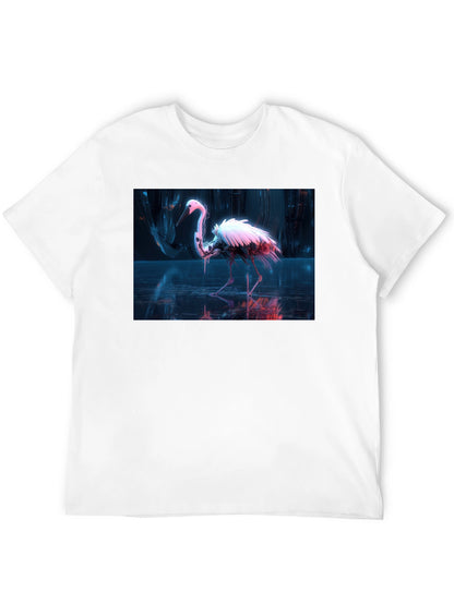 Neon Heron Black T-Shirt