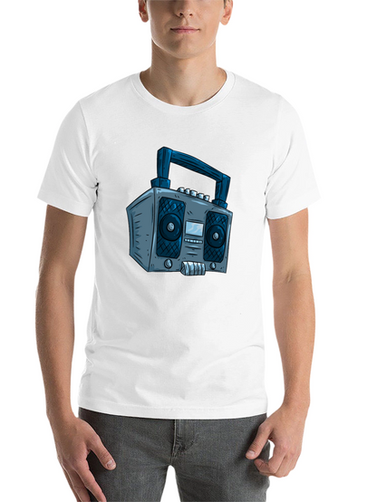 Retro Boombox Graphic Tee - Classic Cool