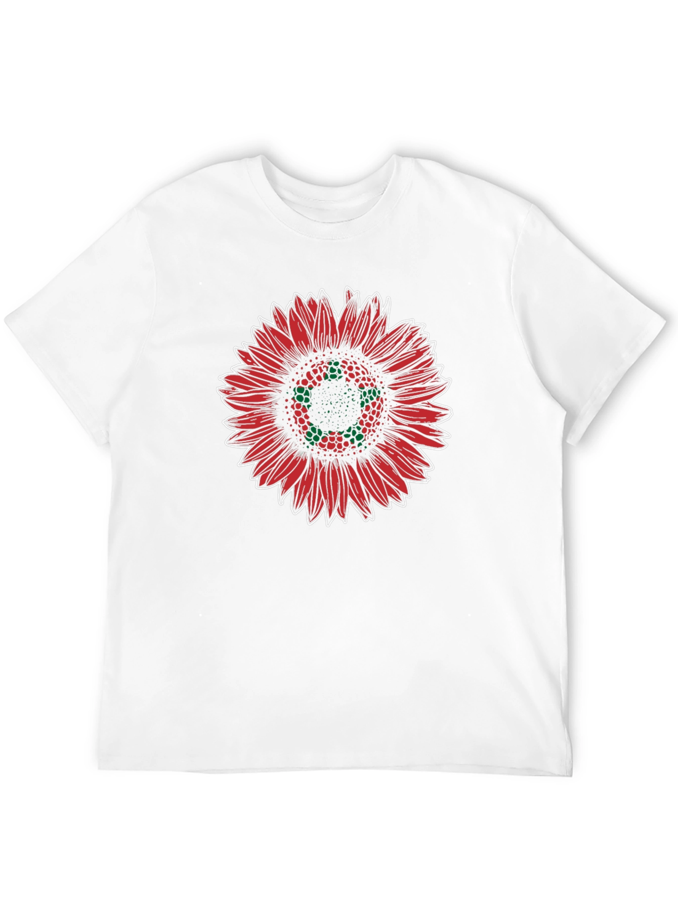 Red Sunflower Graphic Tee - Stylish Unisex T-Shirt