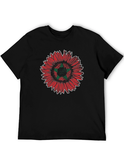 Red Sunflower Graphic Tee - Stylish Unisex T-Shirt