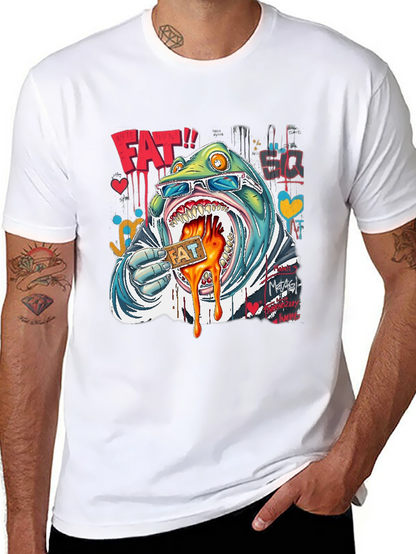 Funny Cartoon Graphic Tee - Street Art Style