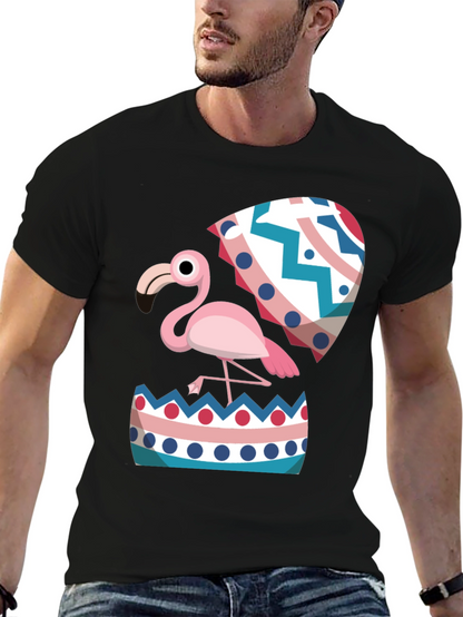 Flamingo Hatching Easter Egg Graphic Tee