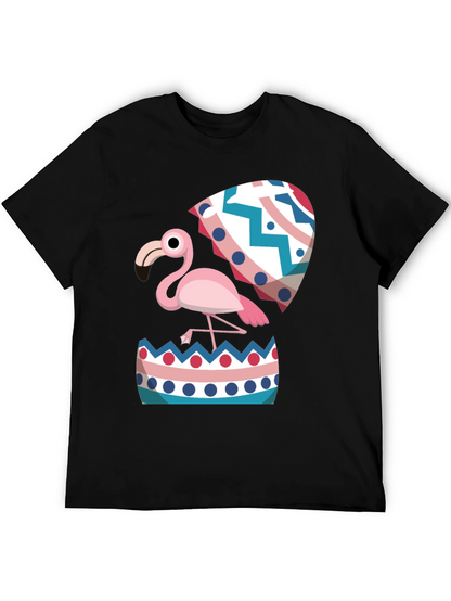 Flamingo Hatching Easter Egg Graphic Tee
