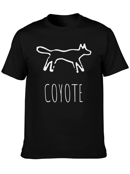 Coyote Graphic Print Black T-Shirt