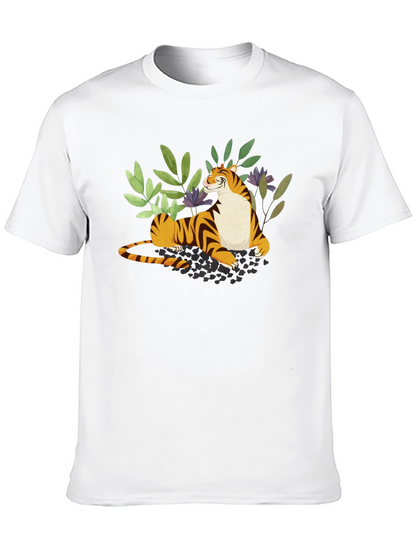 Tiger Graphic Print Black T-Shirt