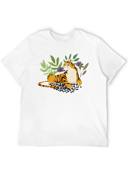 Tiger Graphic Print Black T-Shirt