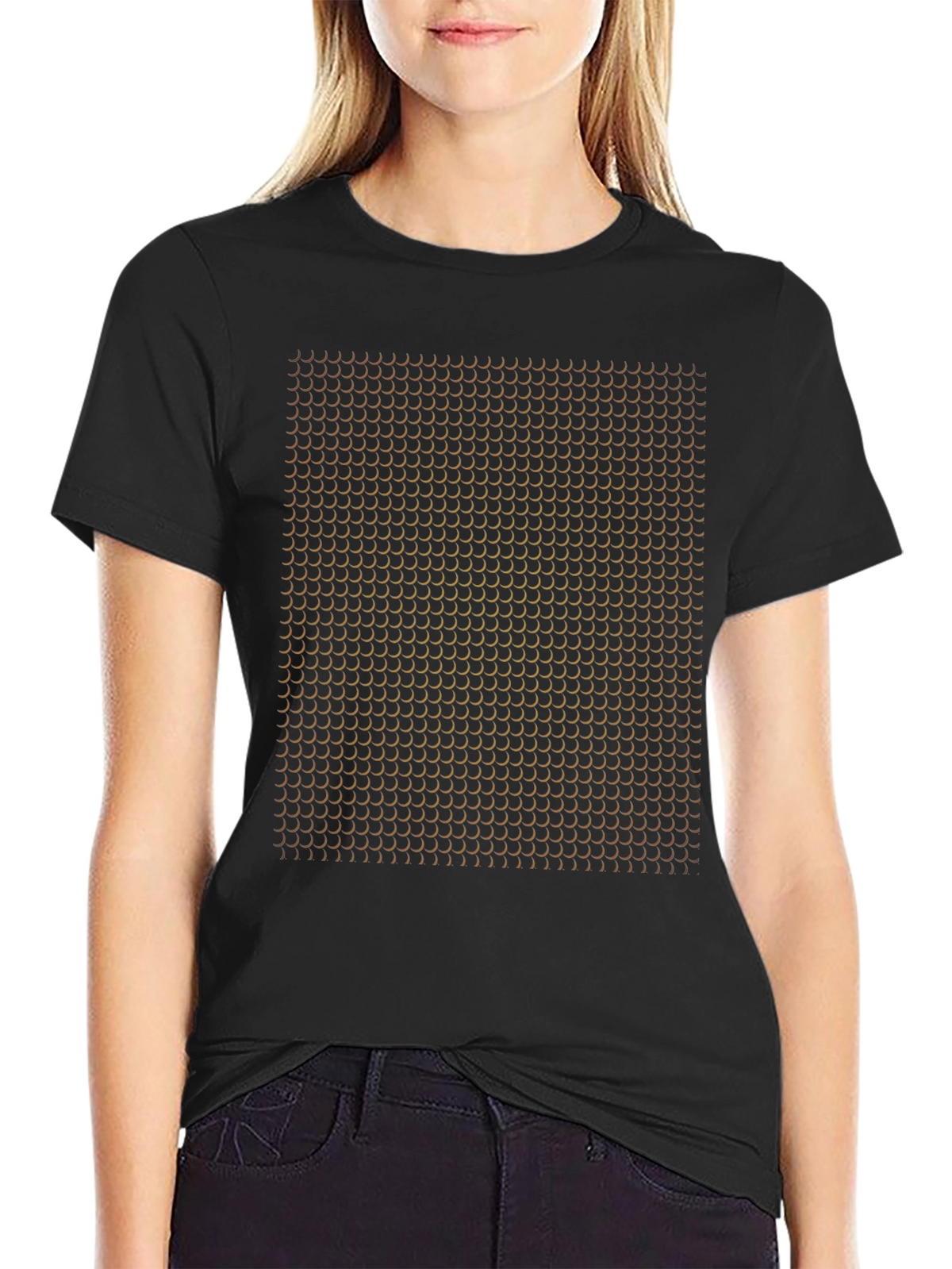 Abstract Pattern Black T-Shirt