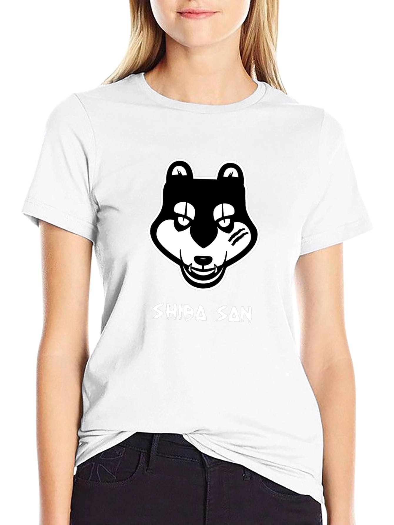 Shiba San T-Shirt Black Graphic Tee