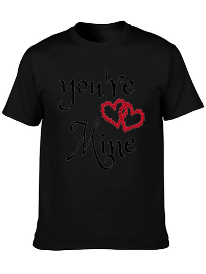 Youre Mine Valentines Day T-Shirt - Love Heart Roses
