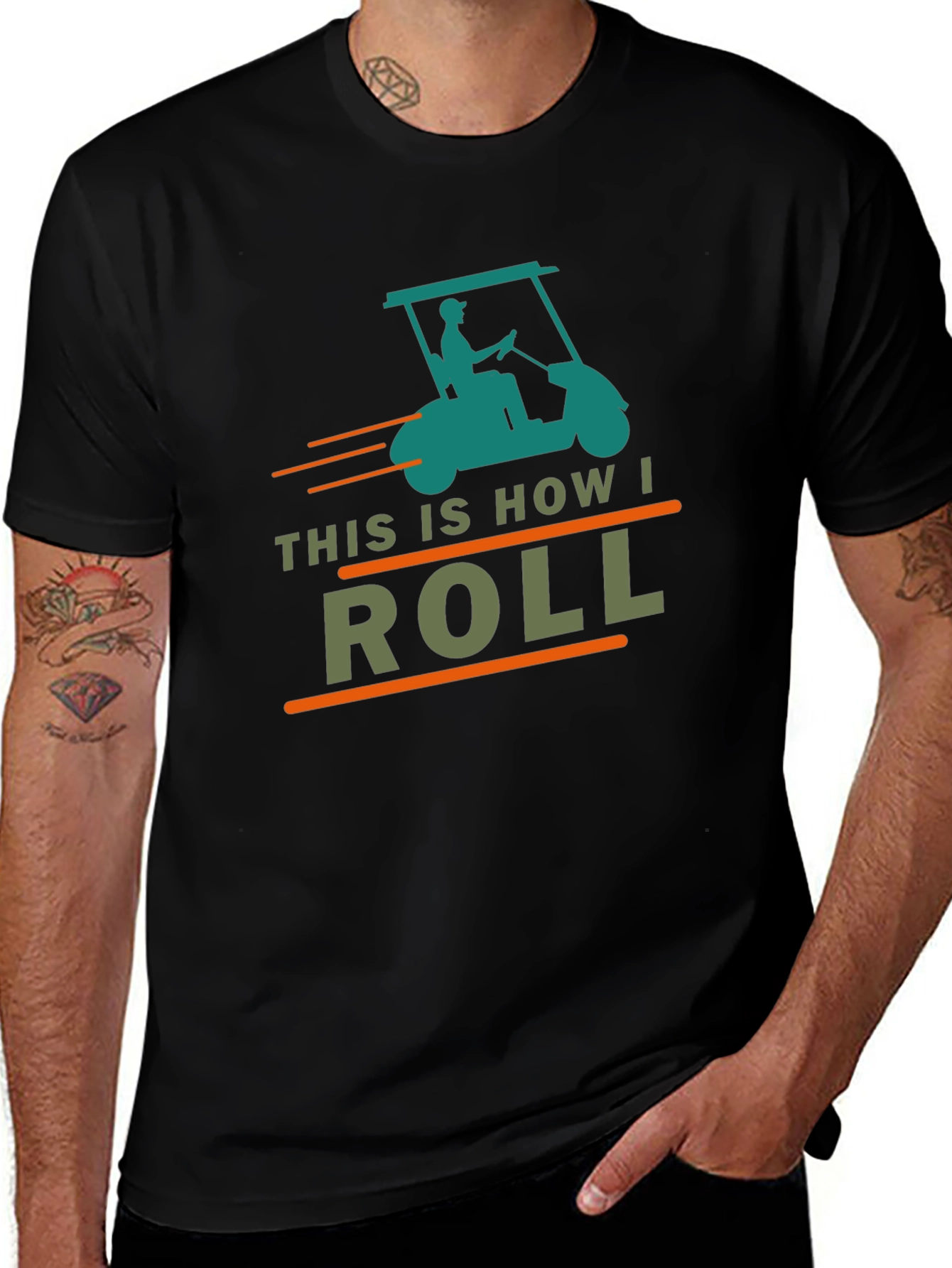 This Is How I Roll Golf Cart Graphic Tee