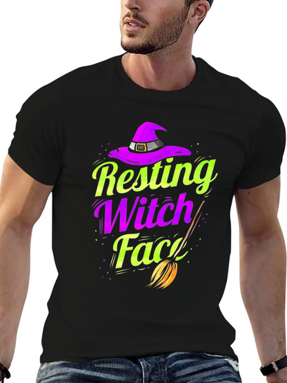 Resting Witch Face T-Shirt - Halloween Apparel