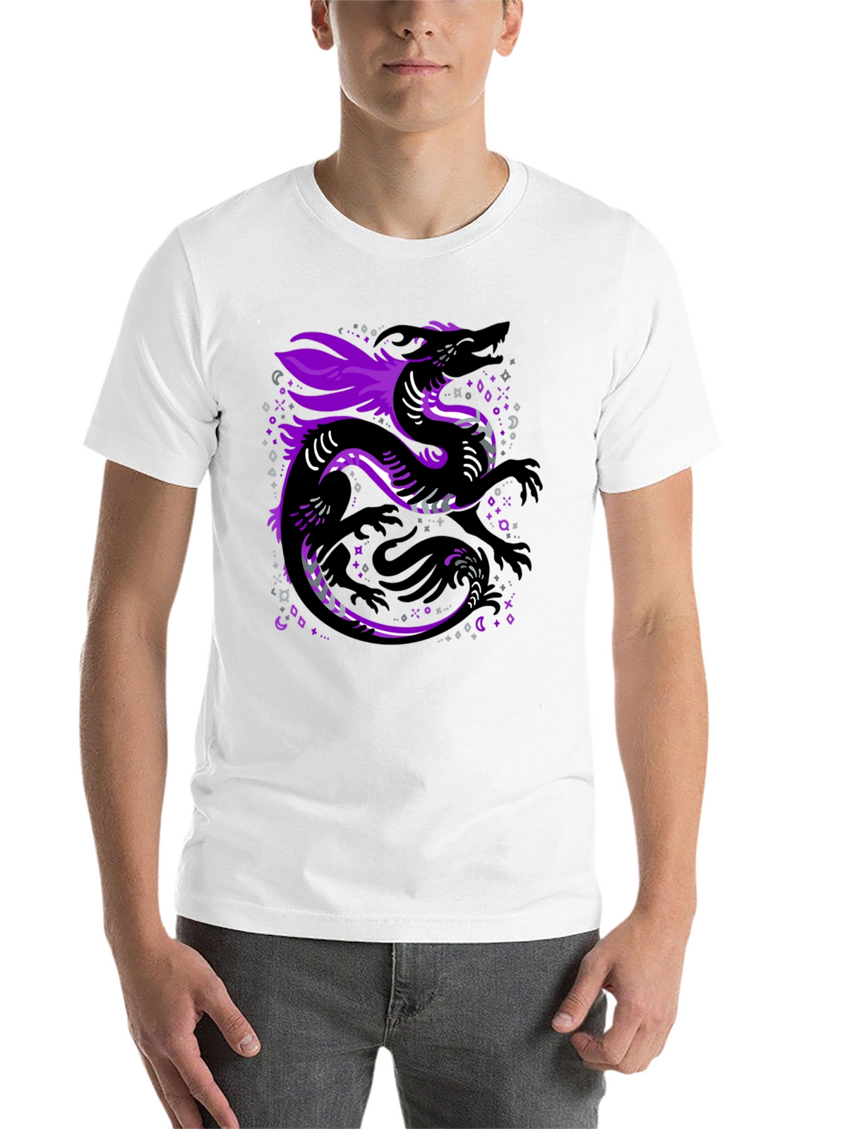 Asexual Pride Dragon Graphic T-Shirt