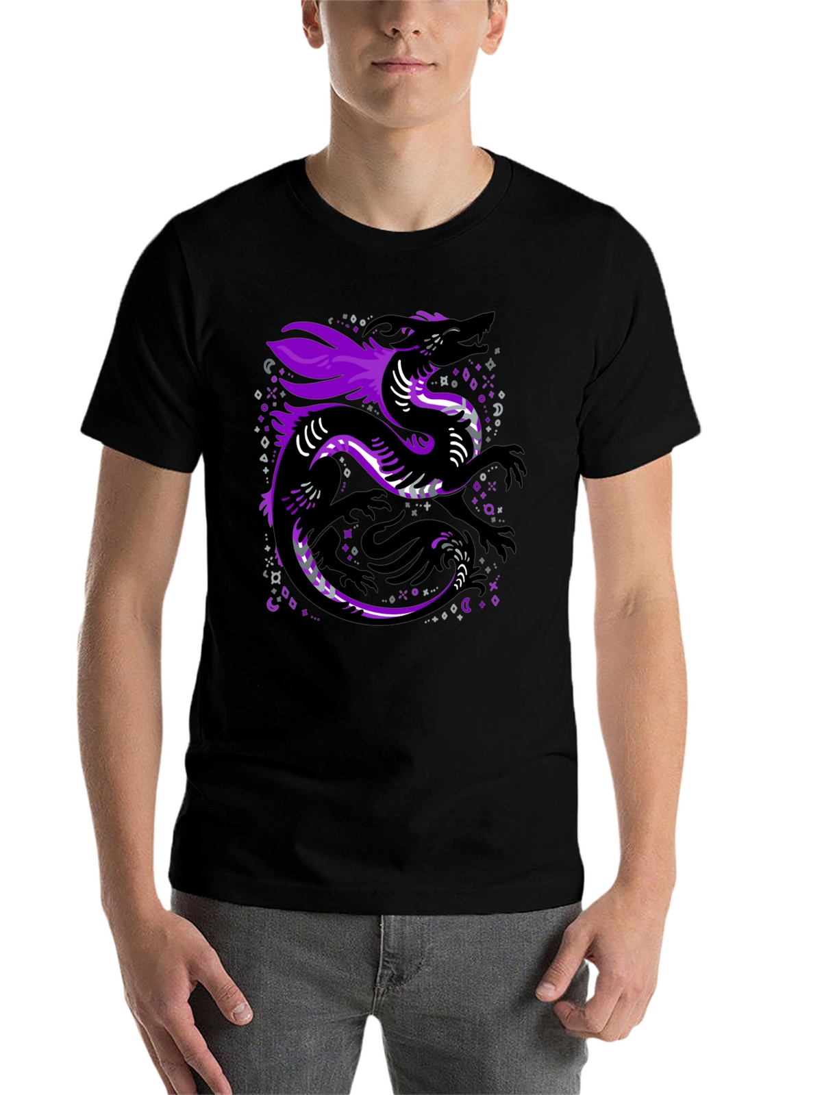 Asexual Pride Dragon Graphic T-Shirt