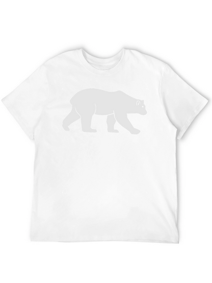 Black T-Shirt with White Bear Graphic