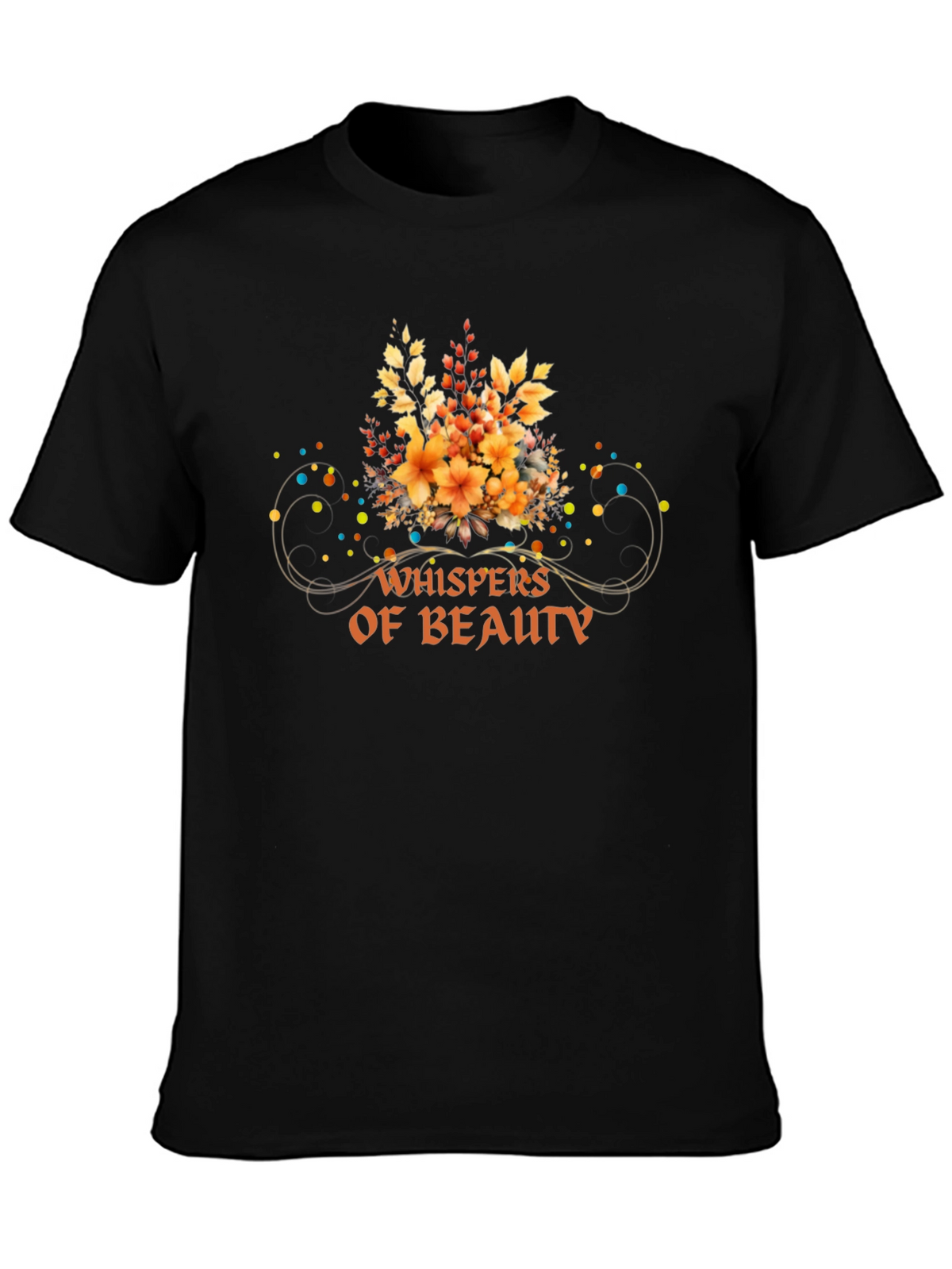 Whispers of Beauty Floral T-Shirt - Black
