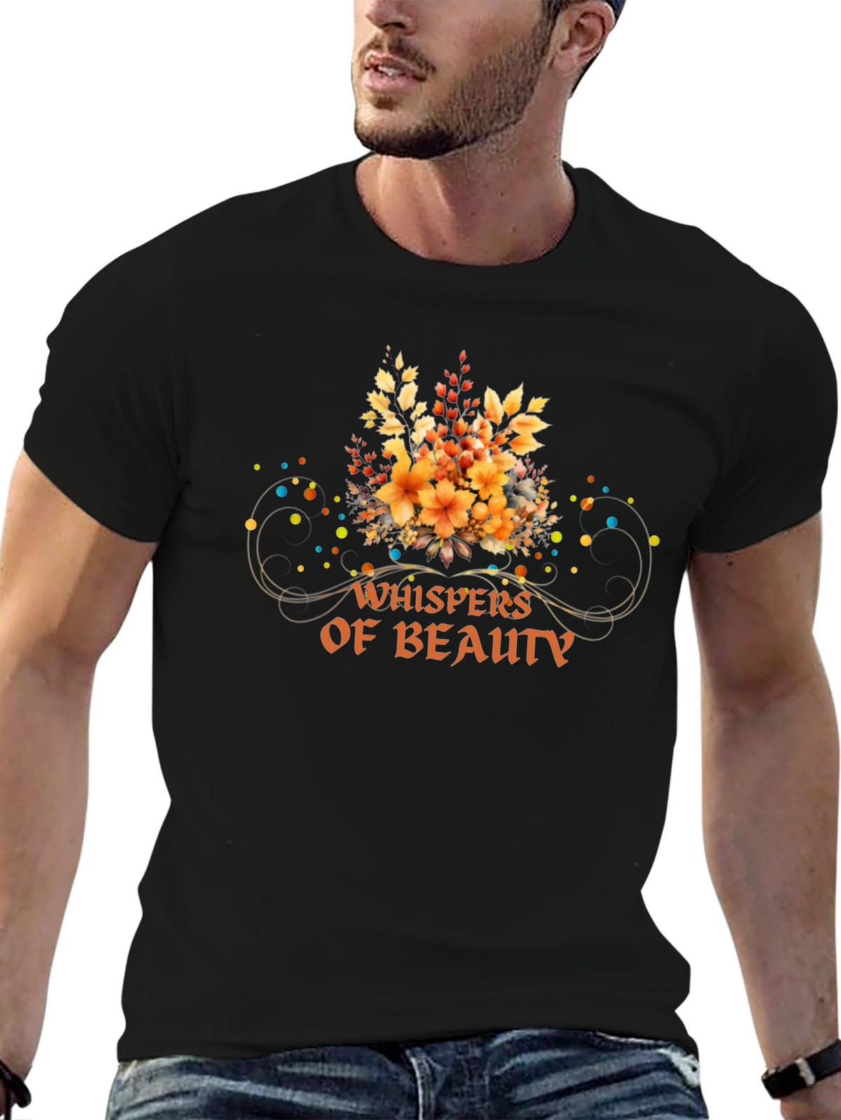 Whispers of Beauty Floral T-Shirt - Black