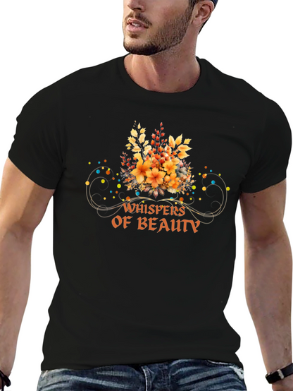 Whispers of Beauty Floral T-Shirt - Black