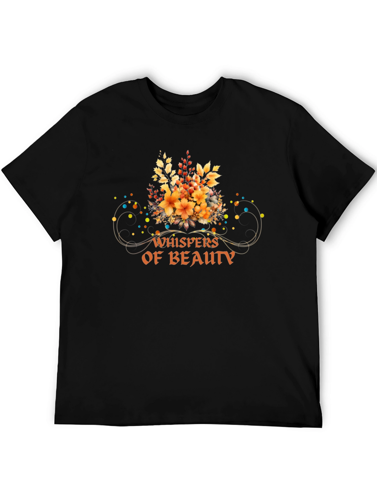 Whispers of Beauty Floral T-Shirt - Black