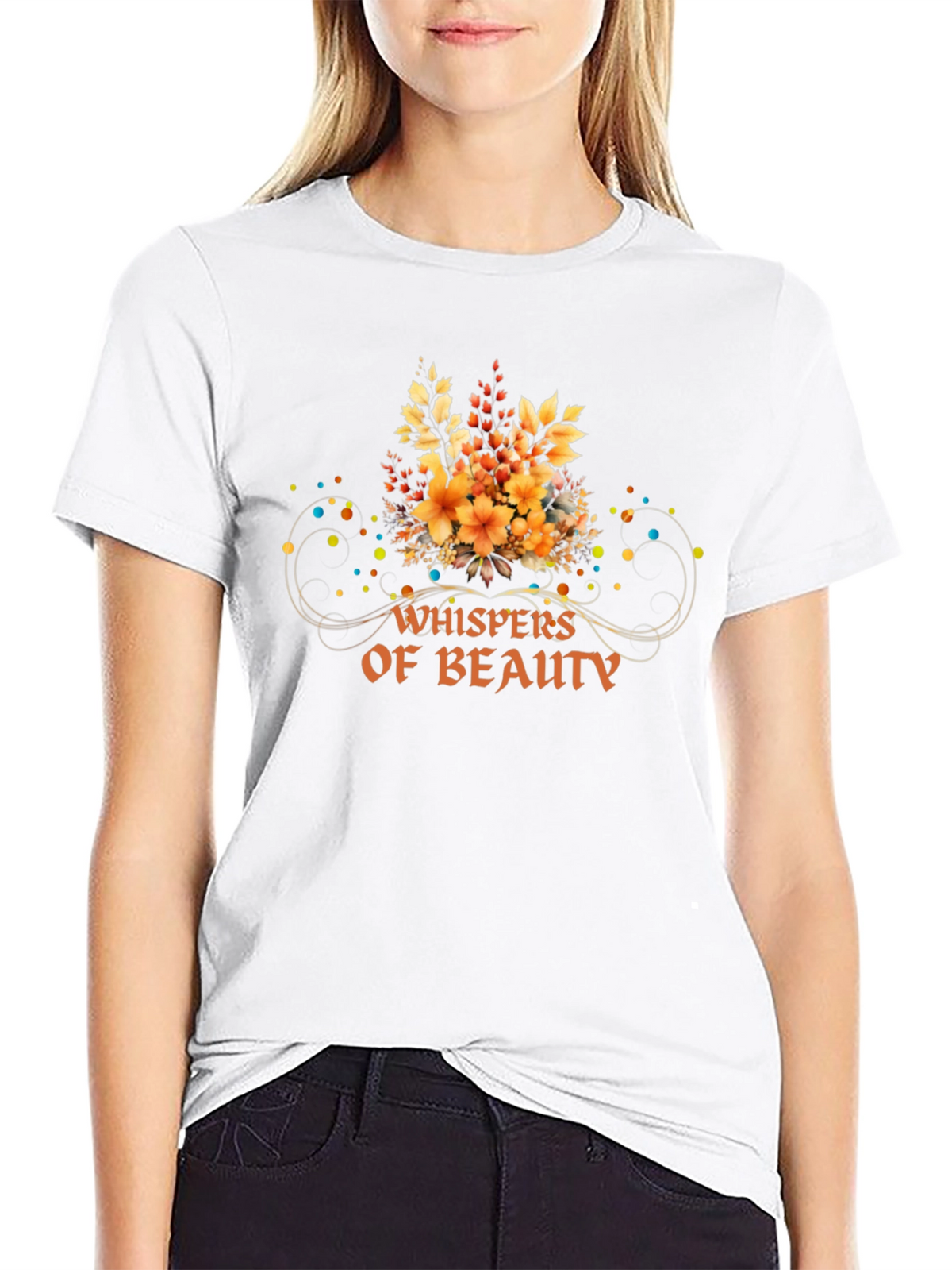 Whispers of Beauty Floral T-Shirt - Black