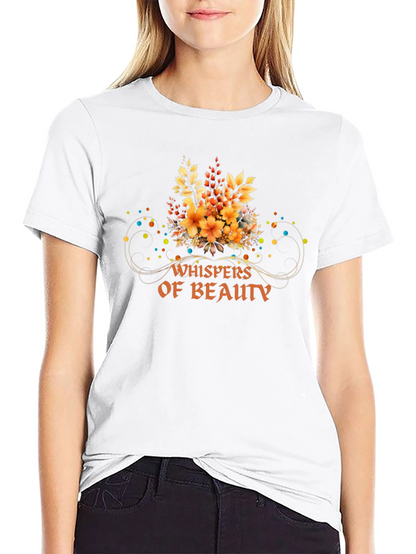 Whispers of Beauty Floral T-Shirt - Black