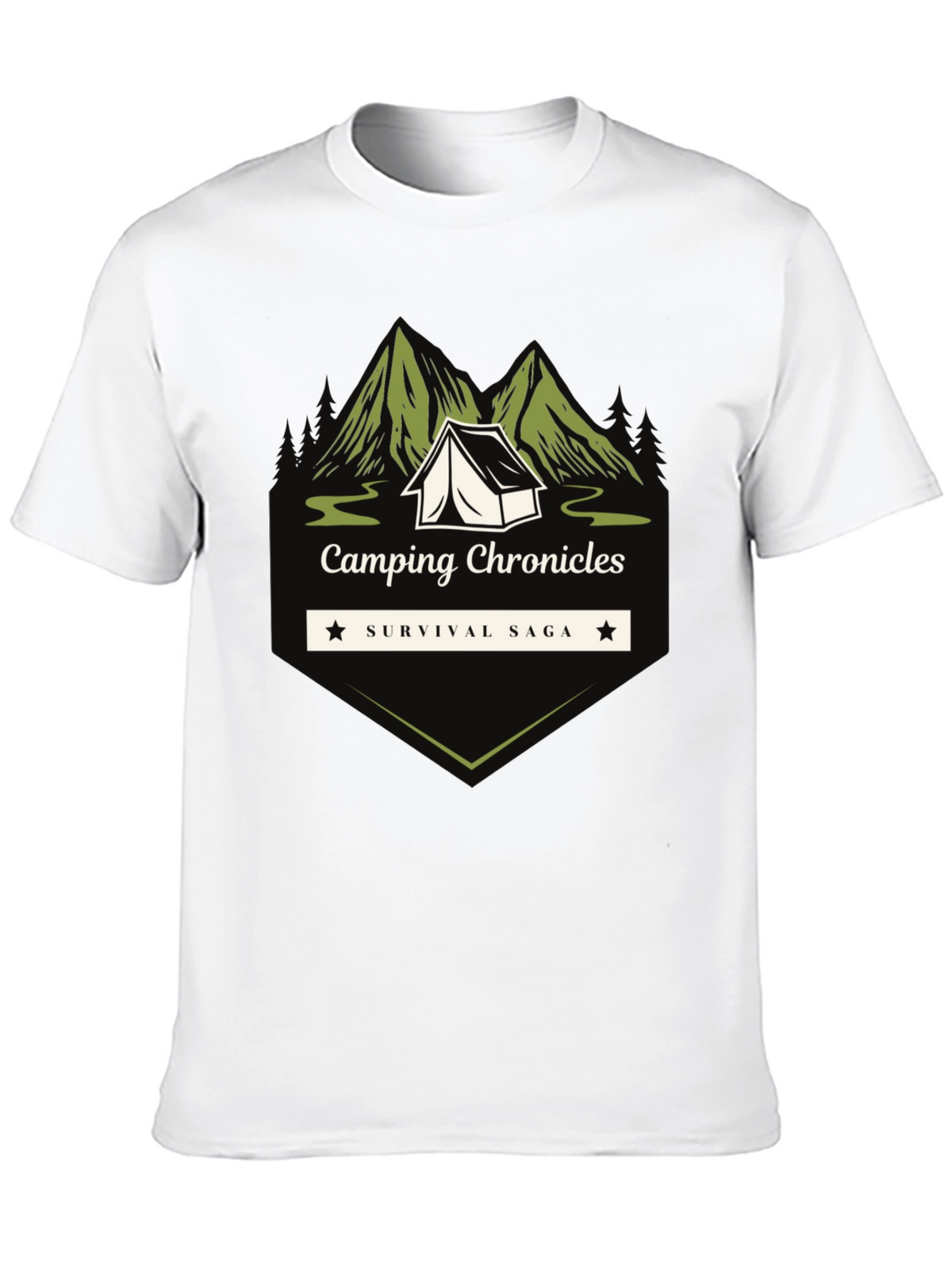 Camping Chronicles Survival Saga Graphic T-Shirt