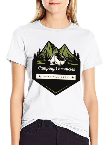Camping Chronicles Survival Saga Graphic T-Shirt