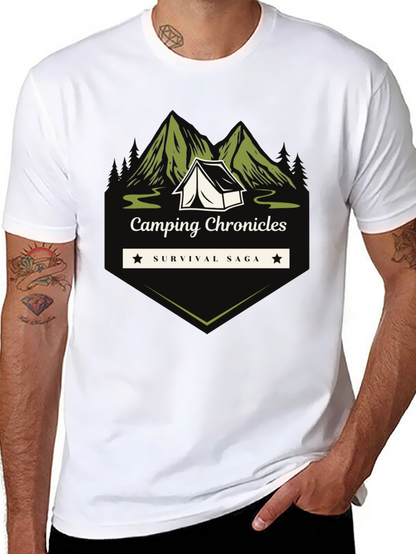 Camping Chronicles Survival Saga Graphic T-Shirt