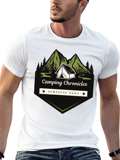 Camping Chronicles Survival Saga Graphic T-Shirt
