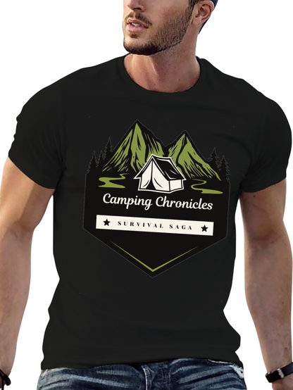 Camping Chronicles Survival Saga Graphic T-Shirt