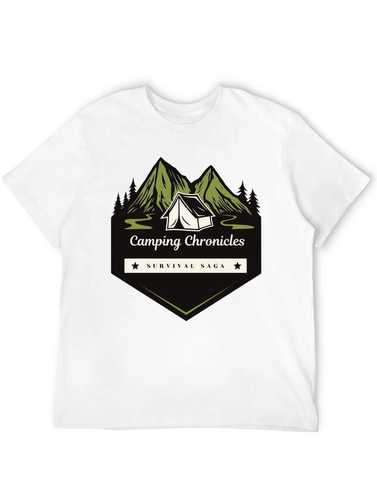 Camping Chronicles Survival Saga Graphic T-Shirt