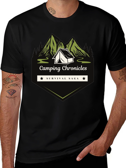 Camping Chronicles Survival Saga Graphic T-Shirt