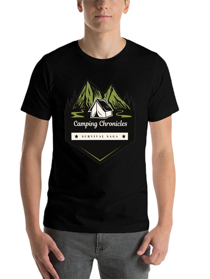 Camping Chronicles Survival Saga Graphic T-Shirt