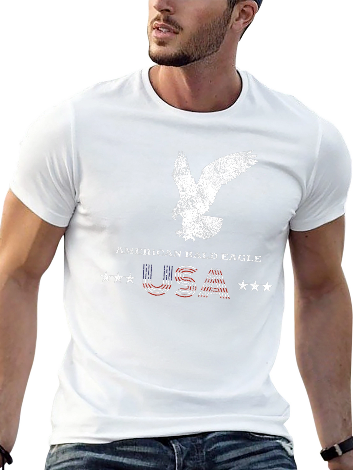 American Bald Eagle USA Graphic Tee