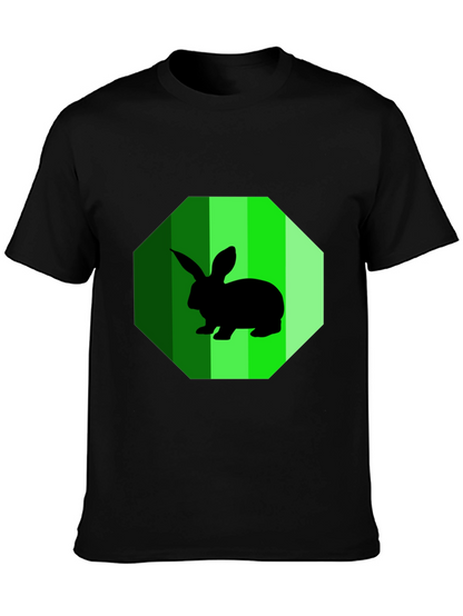 Rabbit Graphic Tee - Mens Black T-Shirt