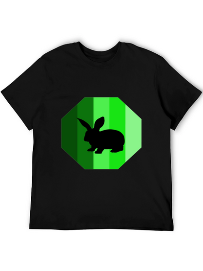 Rabbit Graphic Tee - Mens Black T-Shirt