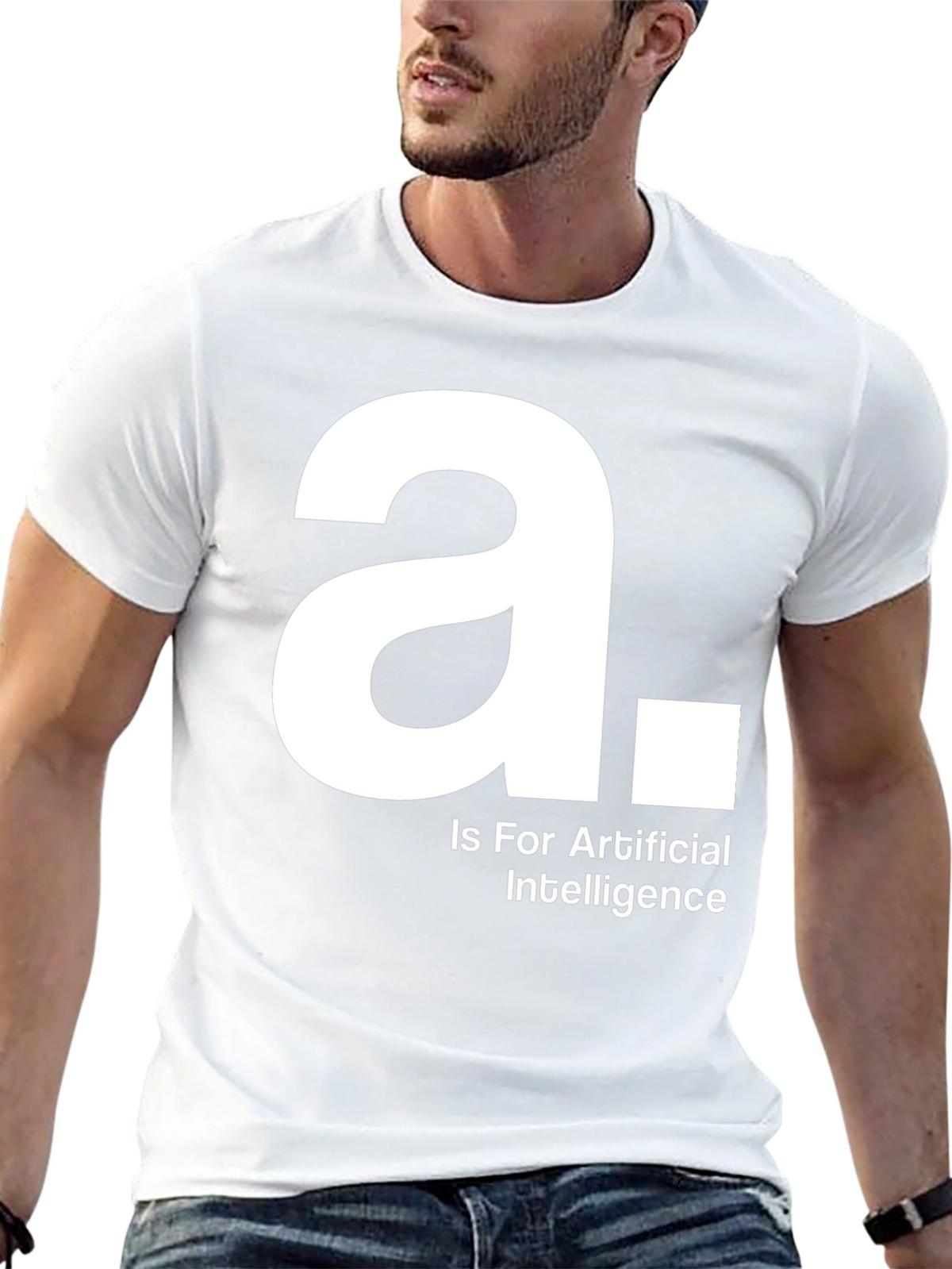 A is for Artificial Intelligence Black T-Shirt