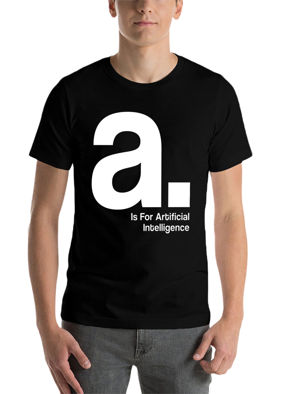 A is for Artificial Intelligence Black T-Shirt