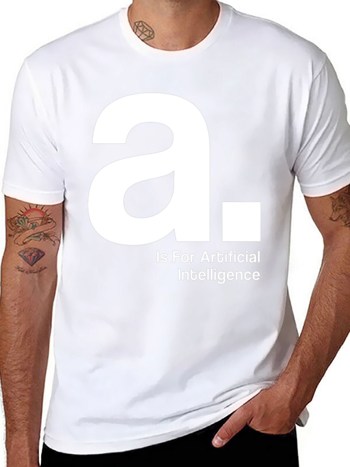 A is for Artificial Intelligence Black T-Shirt