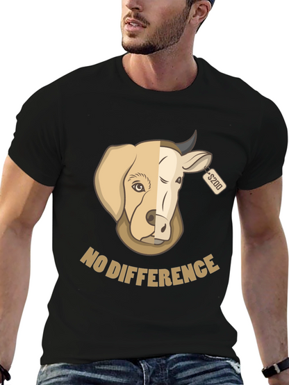 No Difference Tee: Dog Cow Graphic