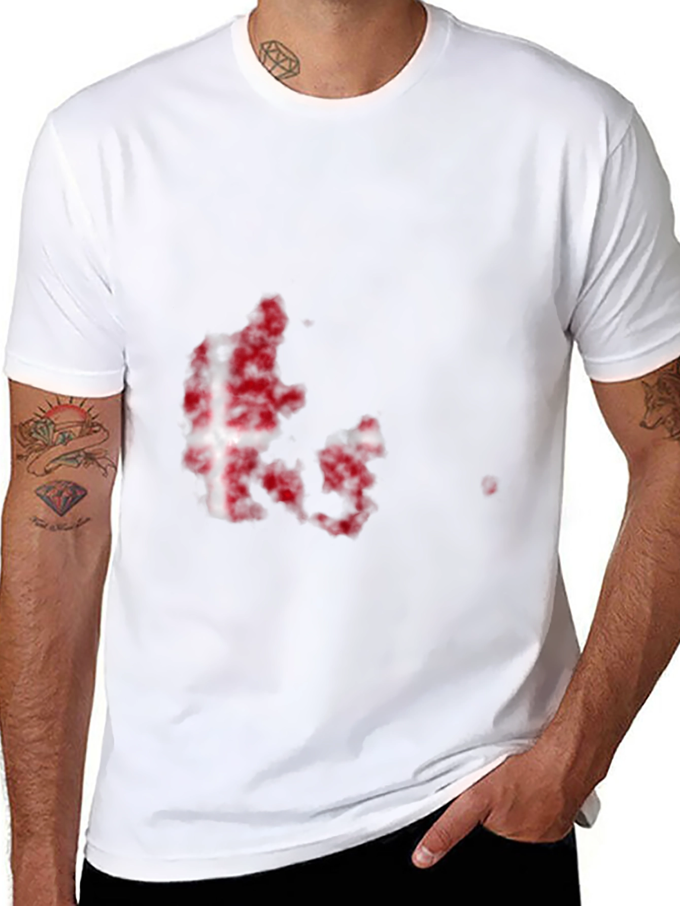 Denmark Flag Map Graphic Tee