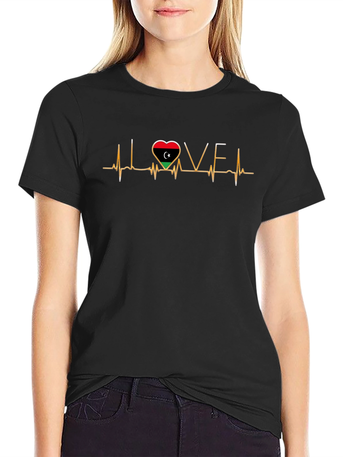 Libya Heartbeat Love T-Shirt