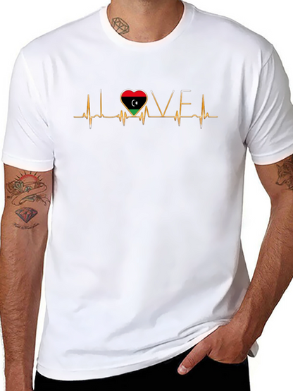 Libya Heartbeat Love T-Shirt