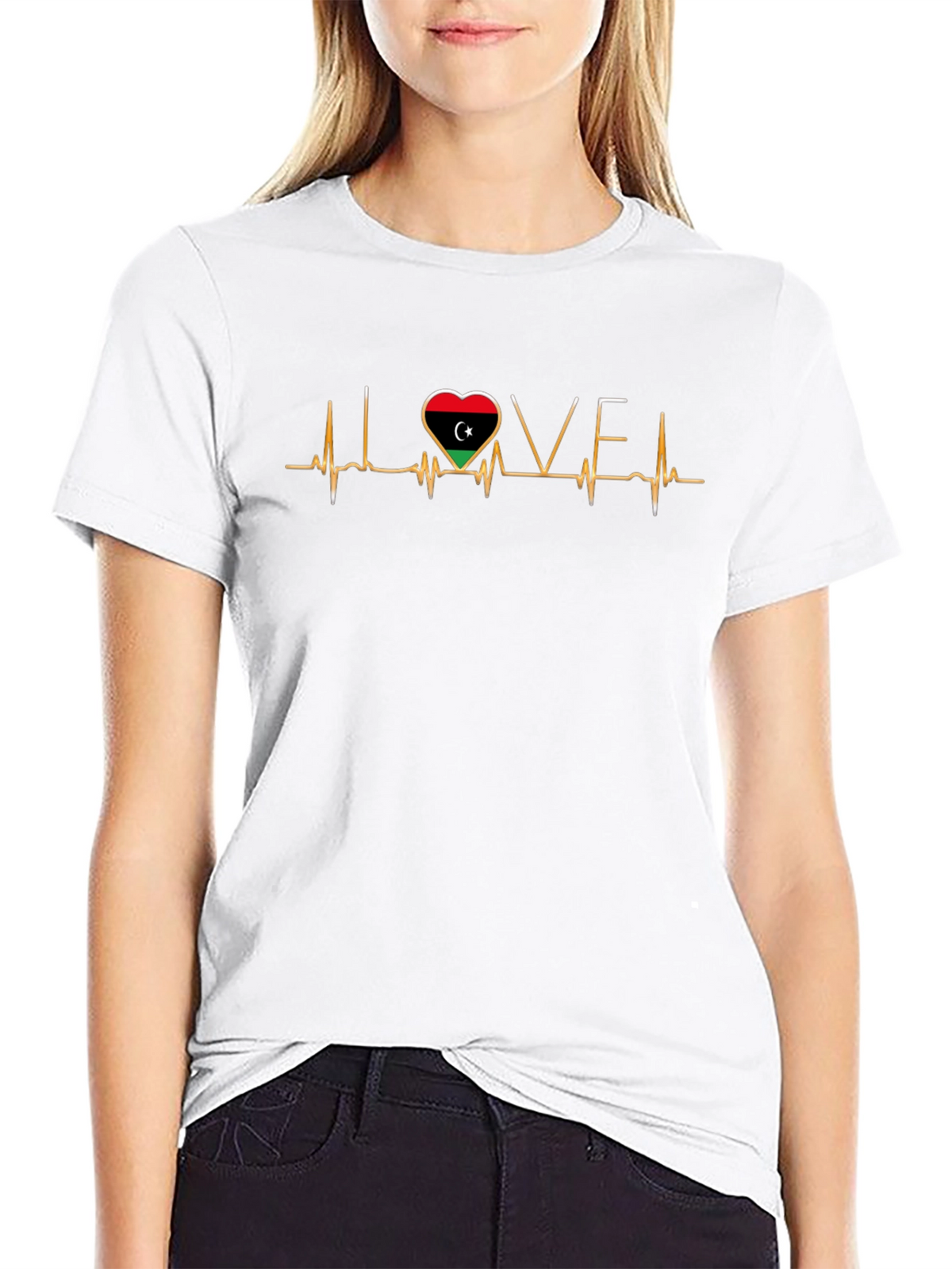 Libya Heartbeat Love T-Shirt