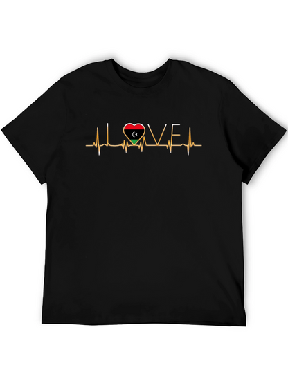 Libya Heartbeat Love T-Shirt
