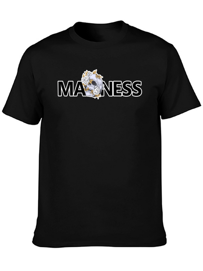 Madness Skull Graphic Black T-Shirt