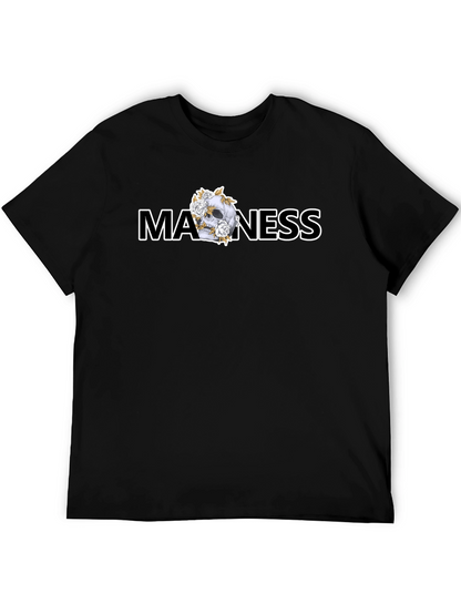 Madness Skull Graphic Black T-Shirt